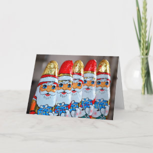 CARTÕES DE NATAL DE CHOCOLATE SANTA COBERTO COM PA
