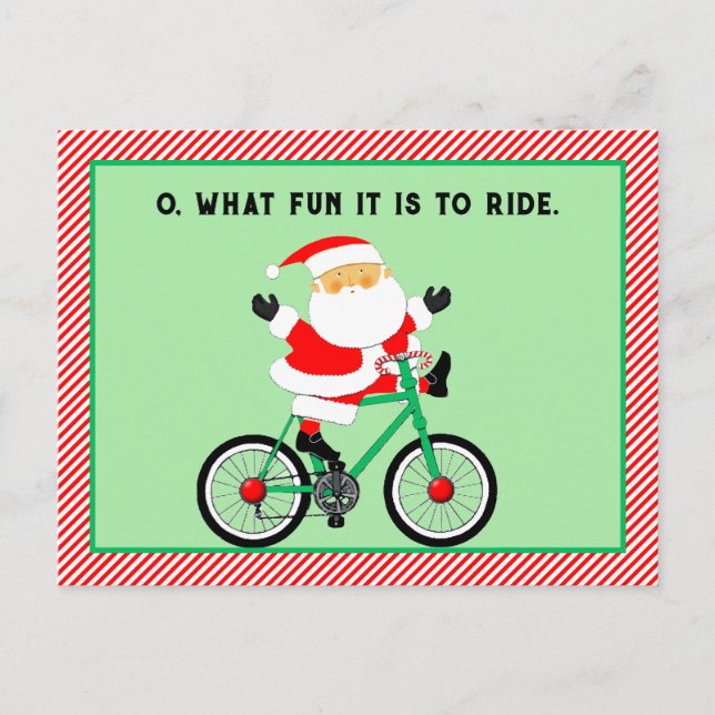 Cartões de Natal de Ciclismo (Frente)