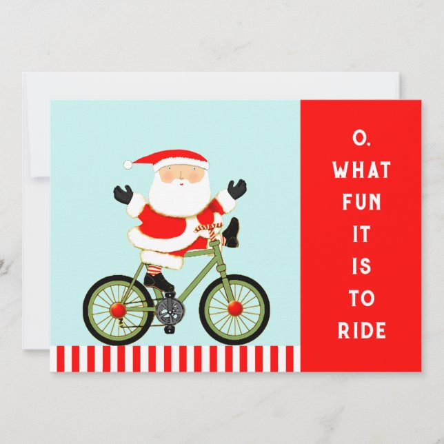 Cartões de Natal de ciclismo (Frente)
