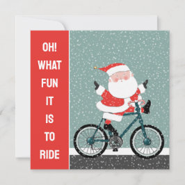Cartões de Natal de ciclistas de férias de bicicle