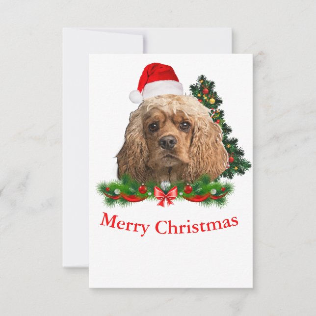 cartões de Natal de cocker spaniel (Frente)