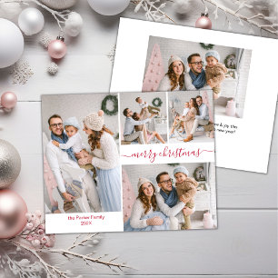 Cartões de Natal de Colagem de Fotografias do Scri