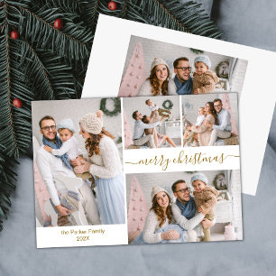 Cartões de Natal de Colagem de Fotografias do Scri
