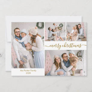 Cartões de Natal de Colagem de Fotos do Elegant Sc