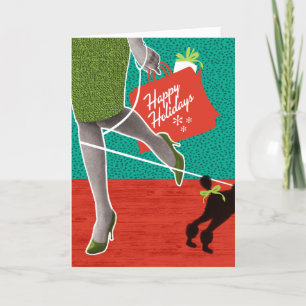 Cartões de Natal de Compradora da Moda dos Anos 19
