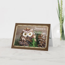 Cartões de Natal de coruja com envelope incluso