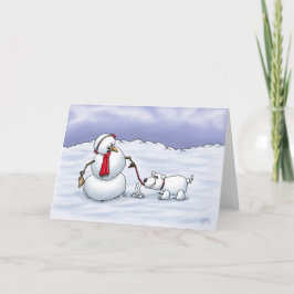 Cartões de natal de desenho animado: bom cachorro