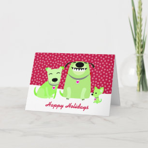 Cartões de natal de Dog Walker