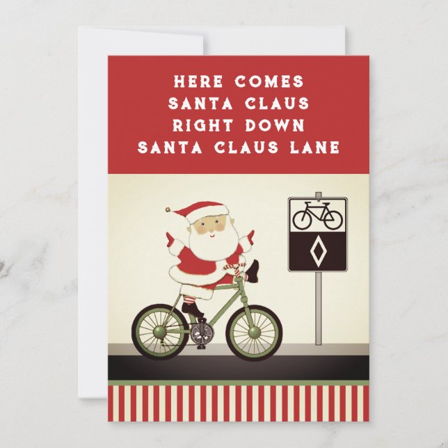 Cartões de Natal de Férias de Ciclismo (Frente)