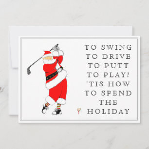 Cartões de Natal de Férias de Golfe