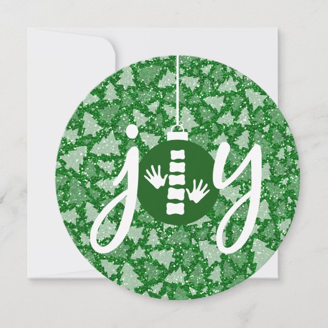 Cartões de Natal de Férias Planas JOY Chiropractic (Frente)