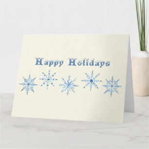 Cartões de natal de flocos de neve com aquarelas p