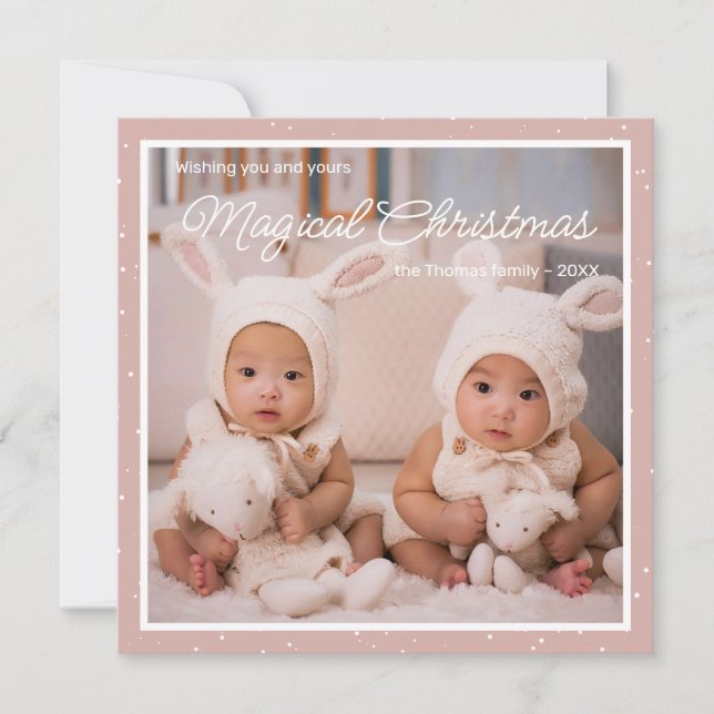 Cartões de Natal de Foto Bonitos (Frente)