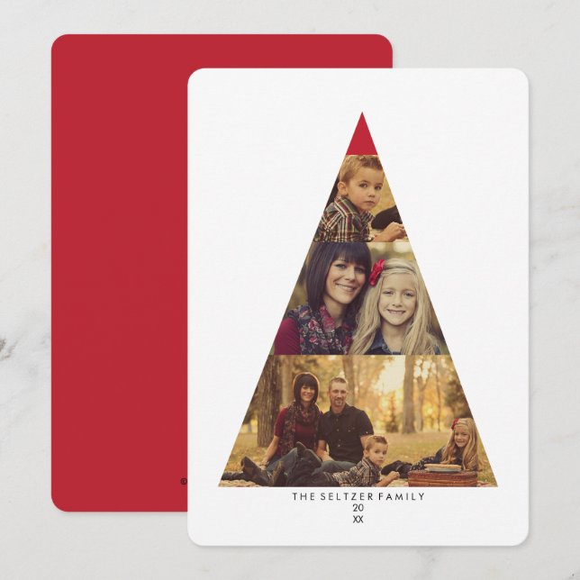 Cartões de natal de Foto da Árvore 3 do Natal Mode (Frente/Verso)