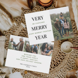 Cartões de Natal de Foto de Ano Mínimo Muito Feliz