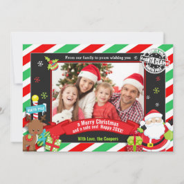 Cartões de natal de Fotografia de Santa Claus e Ru