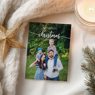 Cartões de natal de Fotografia Única de Natal Merr