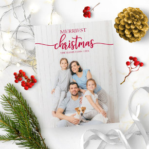 Cartões de natal de Fotografia Única de Natal Merr