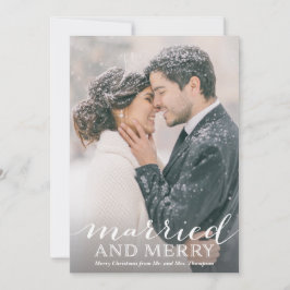 Cartões de Natal de Fotografias Recém-casados - Ca