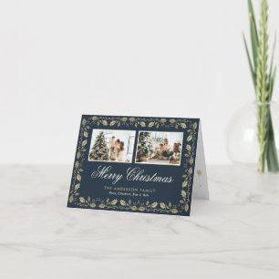 Cartões de natal de fotos de Natal alegres e dobr