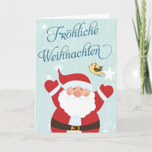 Cartões de Natal de Fröhliche Weihnachten do pap