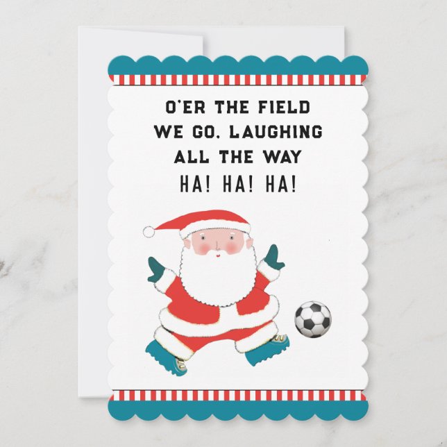 Cartões de Natal de Futebol (Frente)
