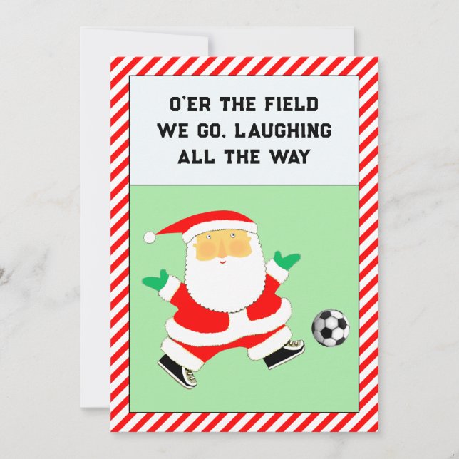 Cartões de Natal de Futebol (Frente)