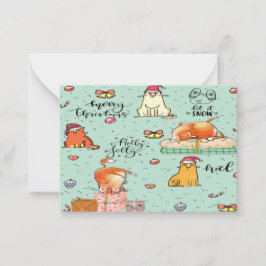 Cartões de Natal de Gato Engraçado