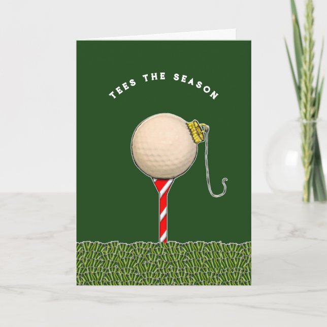 Cartões de Natal de Golfe (Frente)