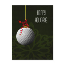 Cartões de Natal de golfista