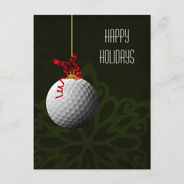 Cartões de Natal de golfista (Frente)
