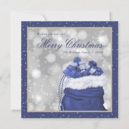 Cartões de natal de inverno de Natal Azul