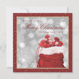 Cartões de natal de inverno Red Merry
