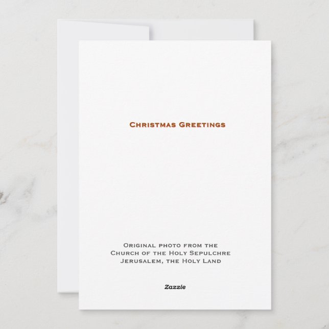 Cartões de natal de Jerusalém (Verso)