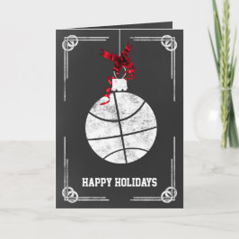 Cartões de Natal de jogador de basquete de lousa