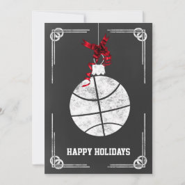 Cartões de Natal de jogador de basquete de quadro 