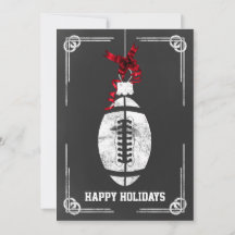 Cartões de Natal de jogador de futebol de quadro-n
