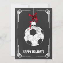 Cartões de Natal de jogador de futebol de quadro-n