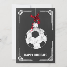 Cartões de Natal de jogador de futebol de quadro-n