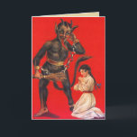 Cartões de Natal de Krampus do vintage<br><div class="desc">Cartões de Natal de Krampus para aqueles de você que não estão provavelmente na lista agradável! Krampus é a pessoa que vem e recolhe as crianças más no tempo do Natal. Agarra-os, pôr os em sua cesta e toma-os de volta a sua "toca má" para seu comensal. Não para em...</div>