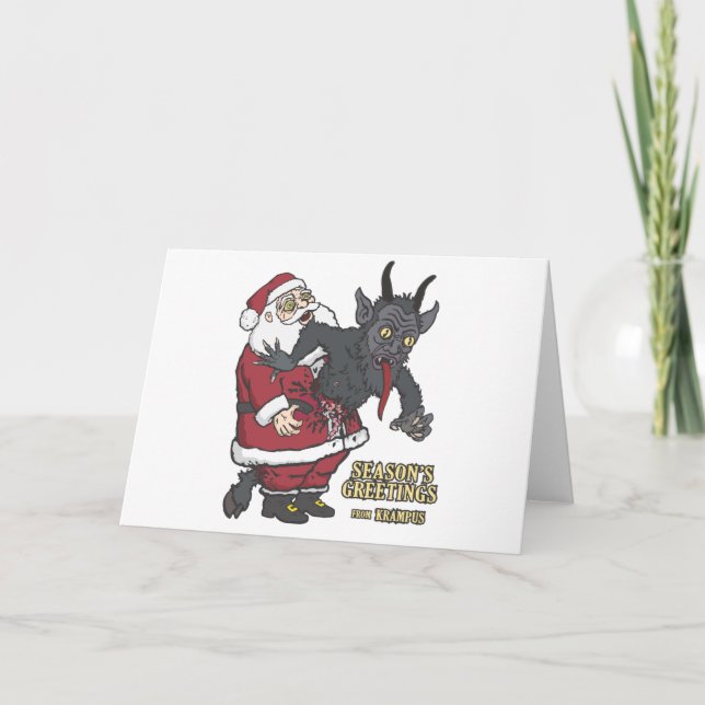 Cartões de natal de Krampus (e Papais noeis) (Frente)