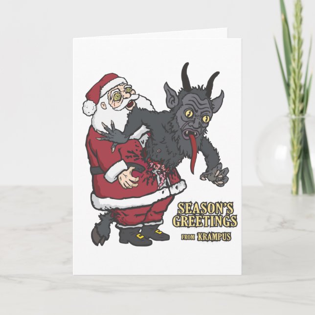 Cartões de natal de Krampus (e Papais noeis) (Frente)