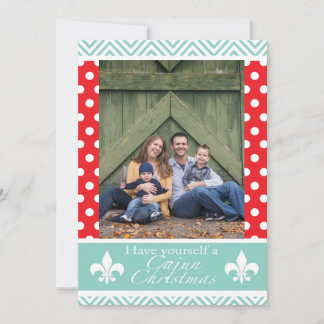 Cartões de Natal de Louisiana Cajun vermelhos e