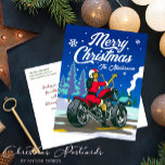 Cartões de natal de motociclismo Sra. Claus Funny<br><div class="desc">Traga calor, risos e uma reviravolta distinta para seus cartões de natal com nosso Cartão de Natal da Sra. Claus. Esta peça única combina o encanto da época de férias com um traço de humor, resultando em uma atitude de destaque. Adorado com uma ilustração caprichosa da senhora deputada Claus numa...</div>