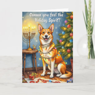 Cartões de natal de Natal Canaan Dog
