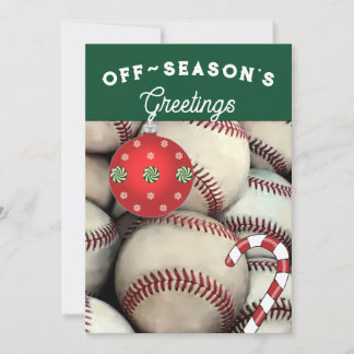 Cartões de natal de Natal de Baseball