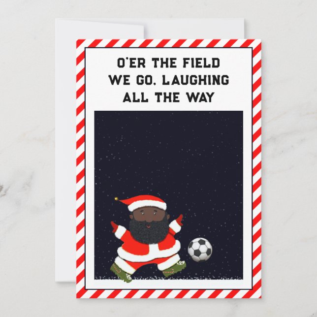 cartões de natal de Natal de Futebol (Frente)
