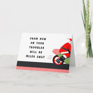 Cartões de natal de Natal de motocicleta