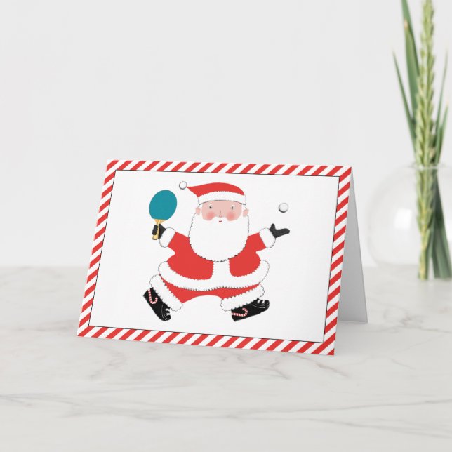 Cartões de natal de Natal de Ping-Pong Tênis de me (Frente)