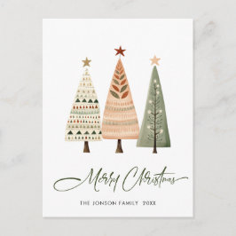 Cartões de natal de Natal Elegante Pine Tree